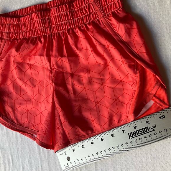 Athletic Women’s Workout Lined Shorts size L (10-12), Hot Orange, Elastic Waist - Picture 3 of 7